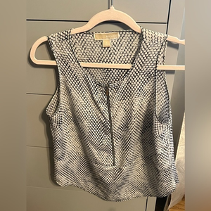 Sleeveless Black and White Top